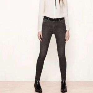 Maje Pini Velvet Trim Skinny Jeans